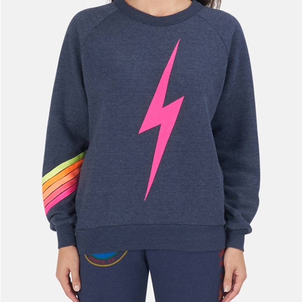Aviator Nation Bolt Stitch Chevron Sweatshirt